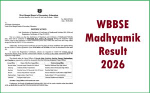 WB Madhyamik Result 2026, result.wbbsedata.com WBBSE Class 10th Result, Marksheet Link Live Update